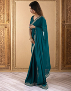 Lorenvalley Fashion Rama Rangoli Silk with Coding Lace Work Saree with Blouse - Distacart