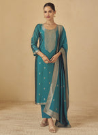 Vegaa Fashion Rama Viscose Silk Jacquard Wedding Wear Salwar Suit - Distacart