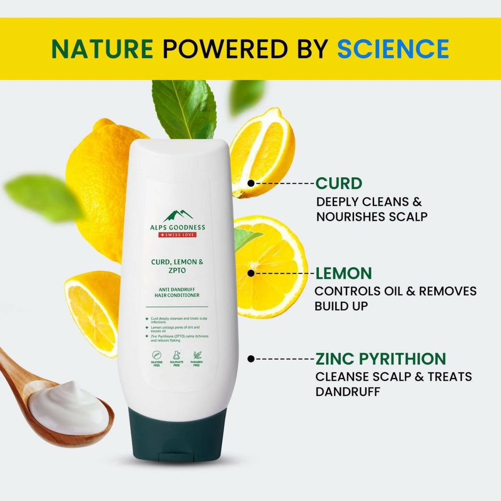 Alps Goodness Curd, Lemon & ZPTO Anti Dandruff Hair Conditioner