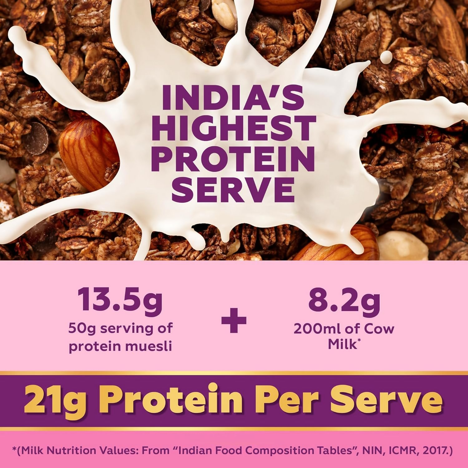 Yoga Bar High Protein Muesli - Choco Almond - Distacart