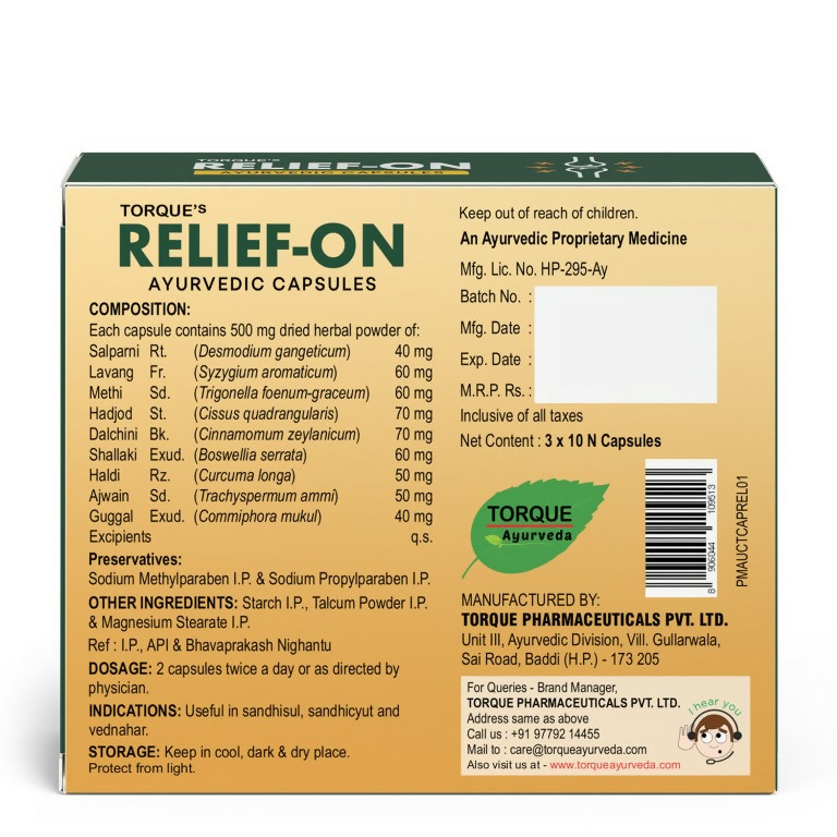 Torque's Relief On Capsules - Distacart
