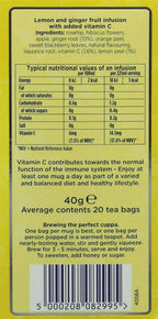 Tetley Fruit Infusions With Lemon And Ginger Tea Bags - Distacart