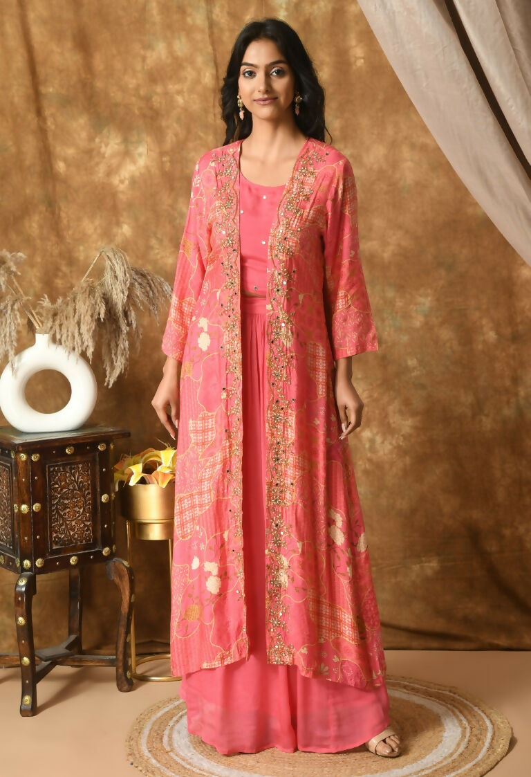 Joban Fashion Pink Maslin Kurta Set