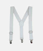 Manet Boys Solid Suspenders - White