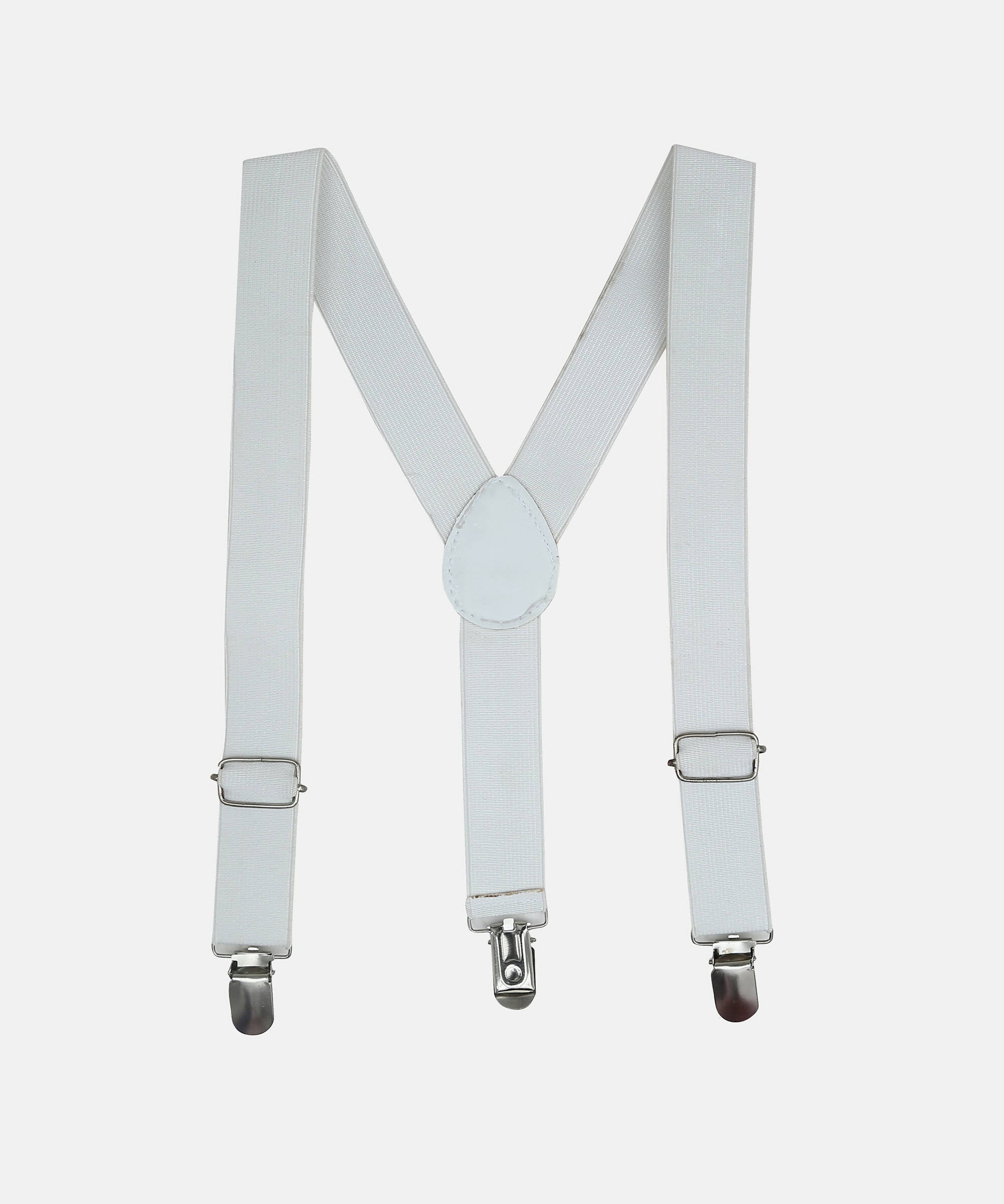 Manet Boys Solid Suspenders - White