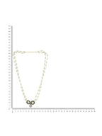 Beaded Chain with Kundan Drop necklace ru raang - Ruby Raang