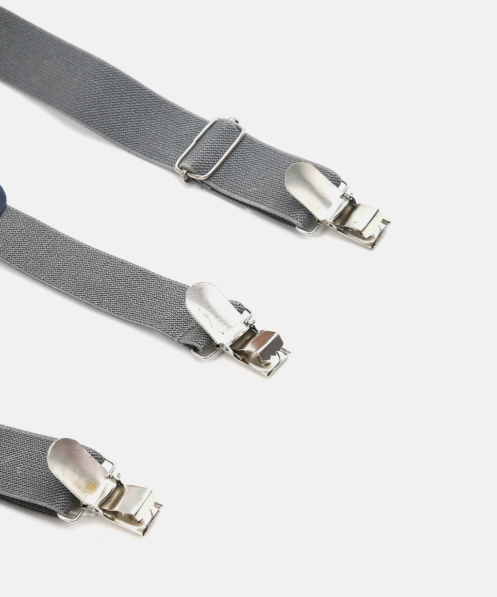 Manet Boys Solid Suspenders - Grey