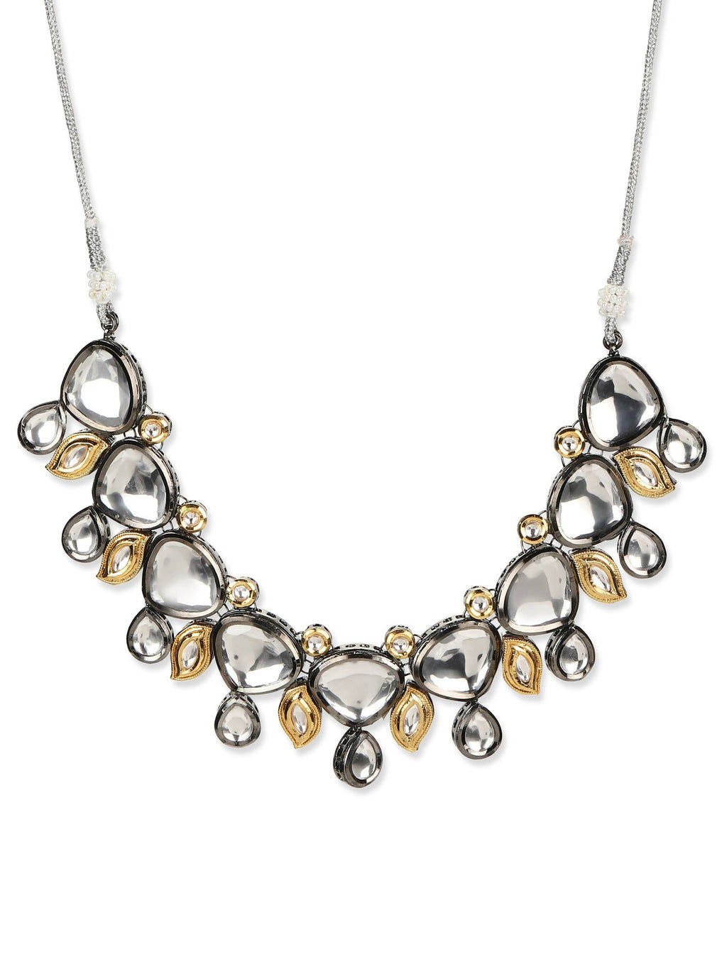 Women's Rhodium-Plated Necklace - Ruby Raang - Distacart