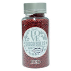 confect red disco balls sprinkles 2 mm 120 gms
