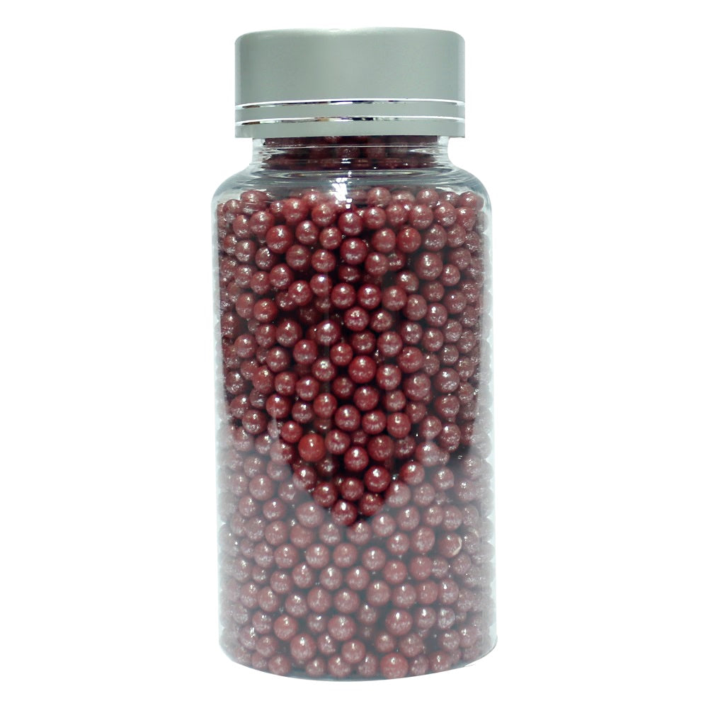 confect red disco balls sprinkles 3 mm 120 gms