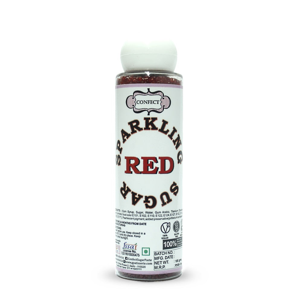 red sparkling sugar100 gms