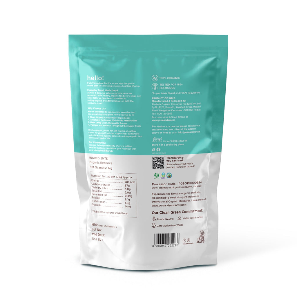 Pure & Sure Organic Red Rice - Distacart