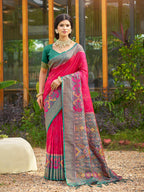 Anaita Red Soft Silk Saree With Floral Printed Work With Blouse - Distacart
