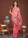 Anaita Red Banarasi Silk Saree With Blouse - Distacart