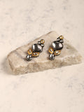 Silver-Plated Contemporary Drop Earrings - Ruby Raang - Distacart