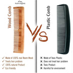 Aravi Organic Neem Wood Comb Fine and Wide Tooth - Distacart
