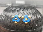 Terracotta Ear Studs-Blue
