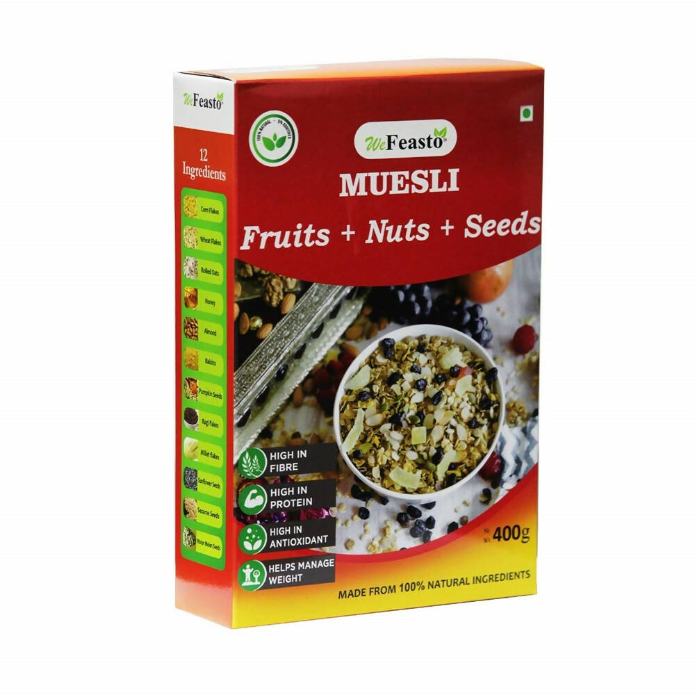 Wefeasto Muesli Fruits+ Nuts+ Seeds