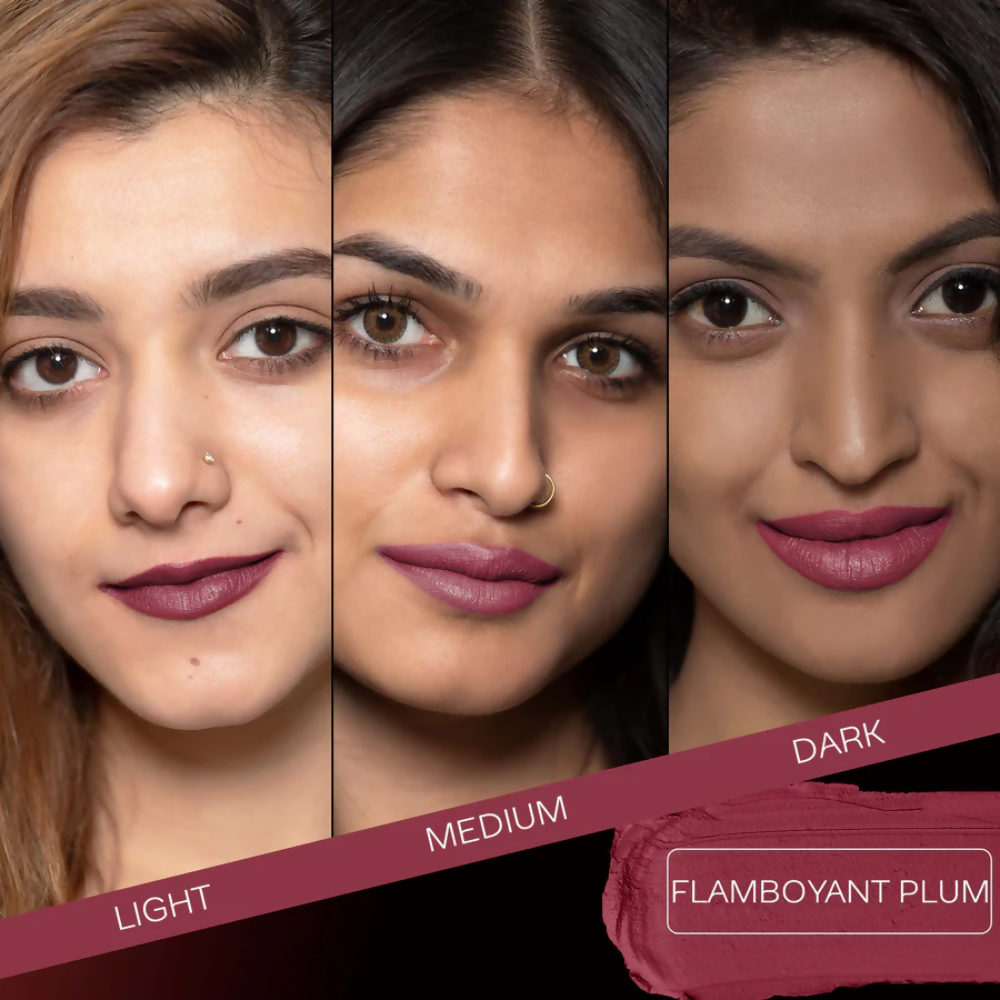 Faces Canada Weightless Matte Finish Lipstick - Flamboyant Plum 12 - Distacart