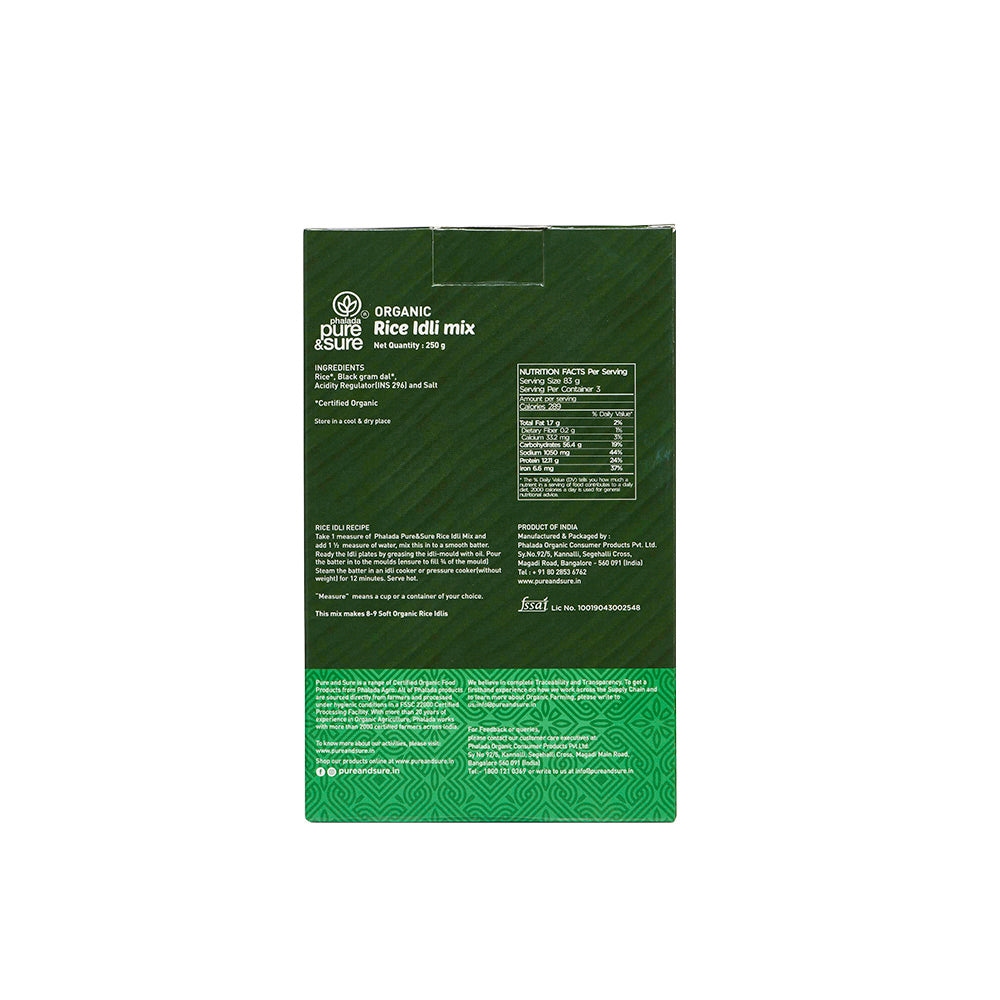 Pure & Sure Organic Rice Idly Mix - Distacart
