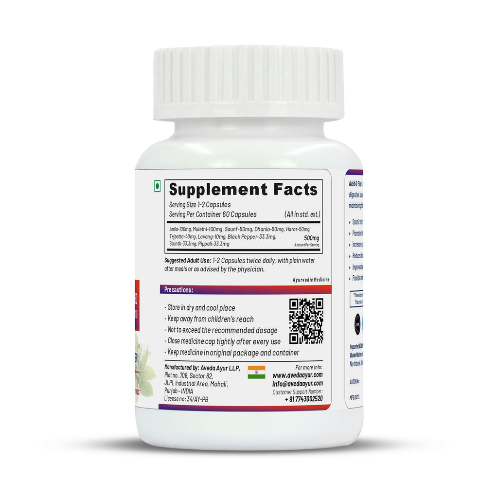 Life Aveda Acid O Flux Capsules - Distacart