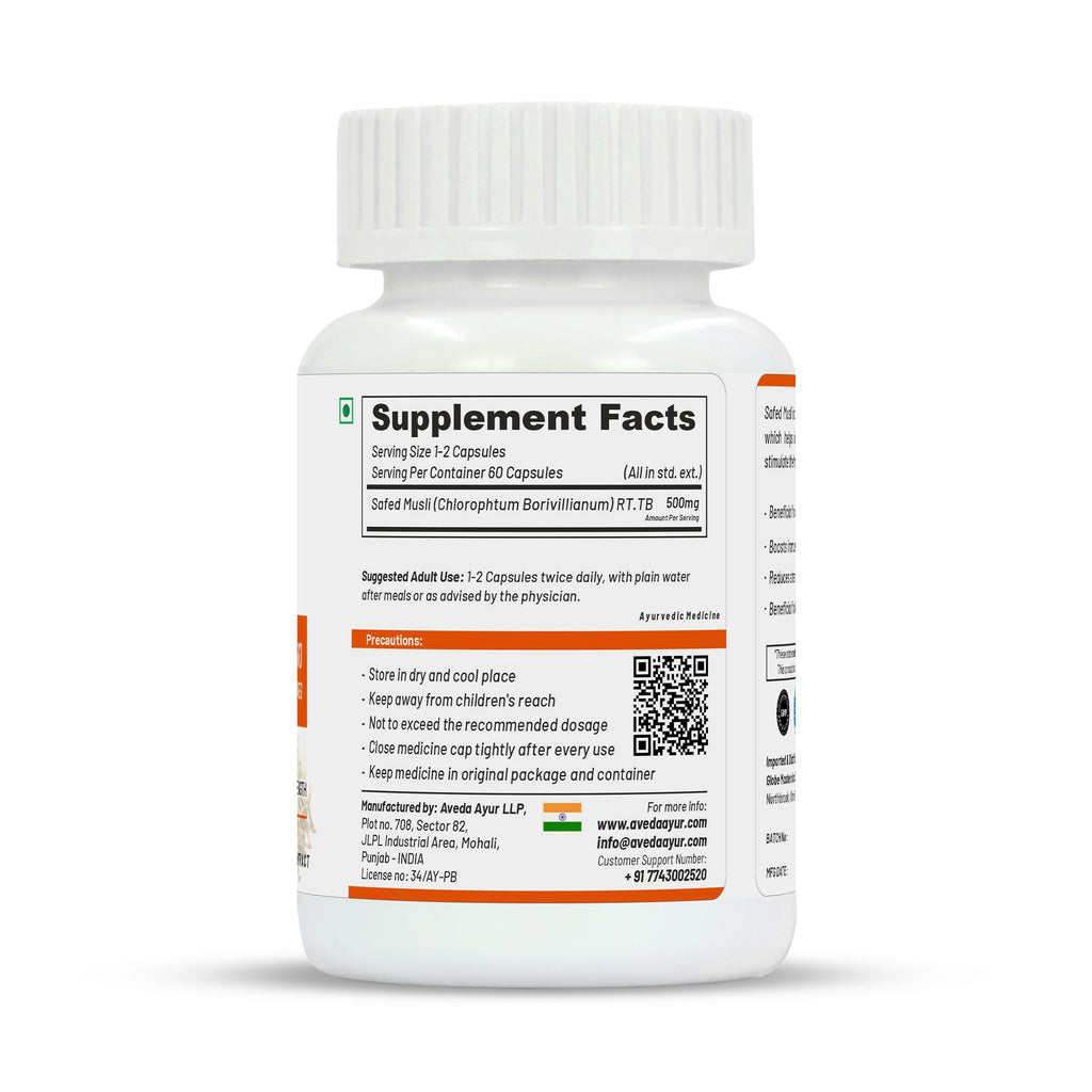 Life Aveda Premium Safed Musli Capsules - Distacart