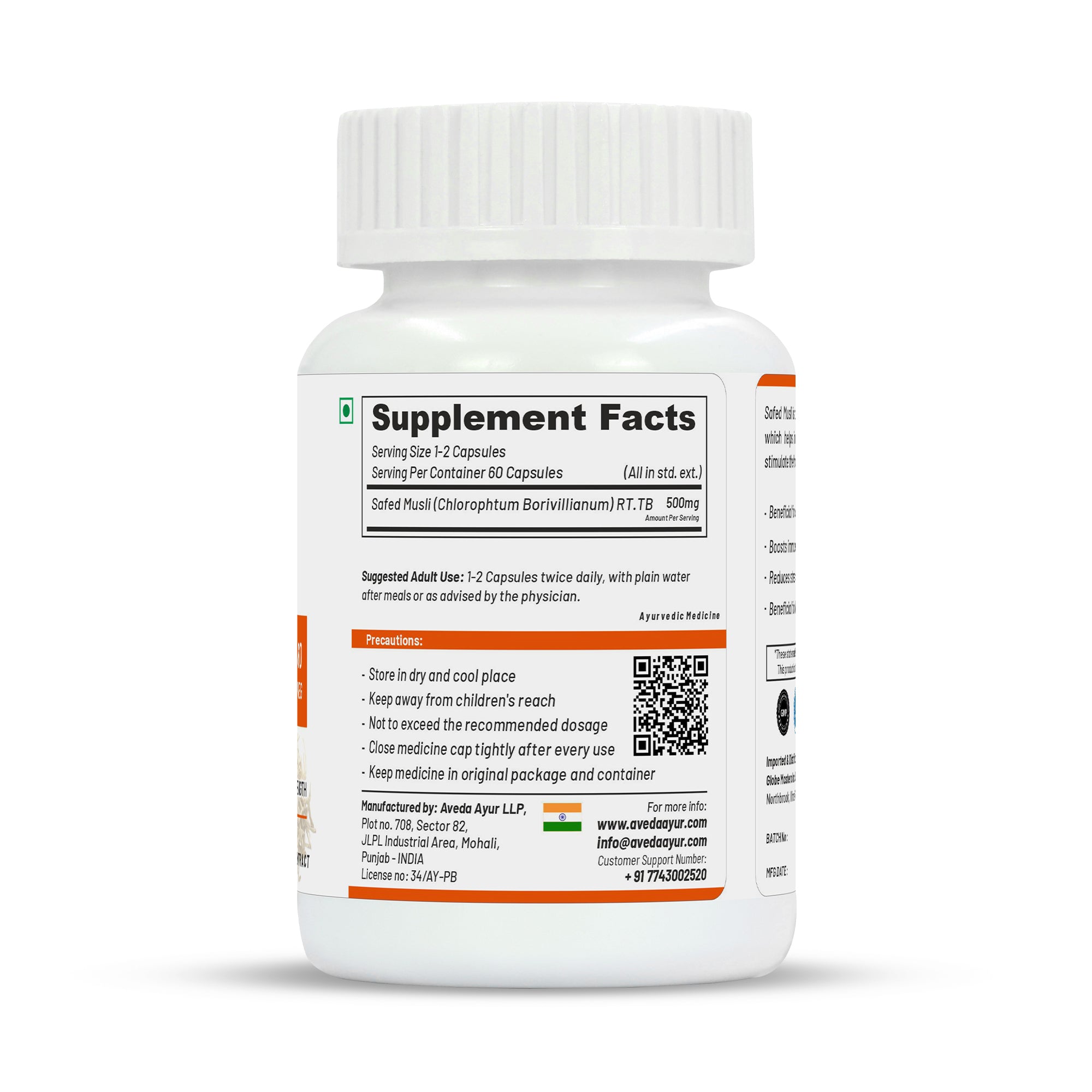 Life Aveda Premium Safed Musli Capsules - Distacart
