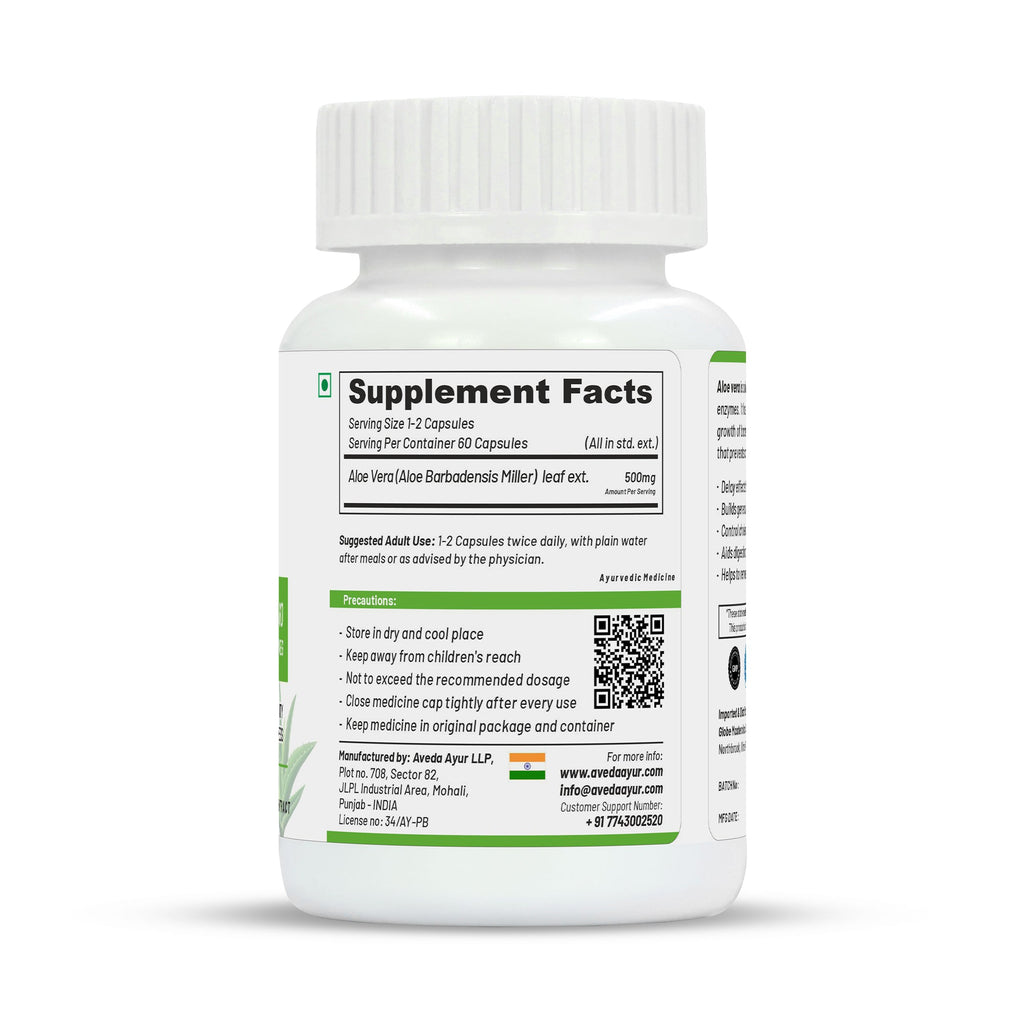 Life Aveda Premium Aloe Vera Capsules - Distacart