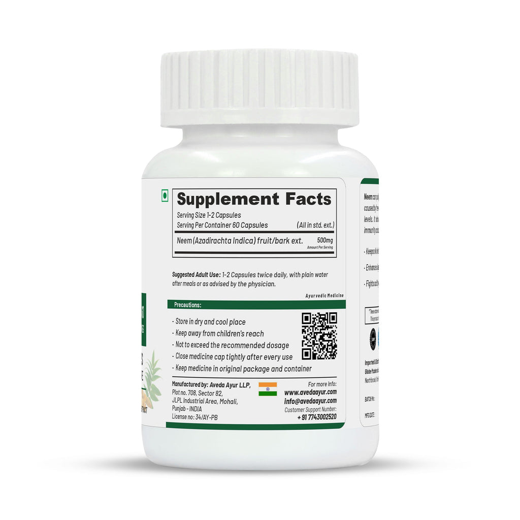 Life Aveda Premium Neem Capsules - Distacart
