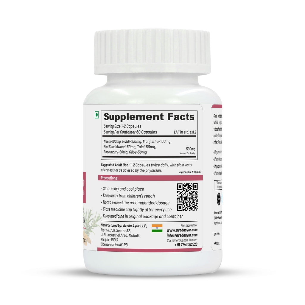 Life Aveda Premium Skin Vitals Veg Capsules - Distacart