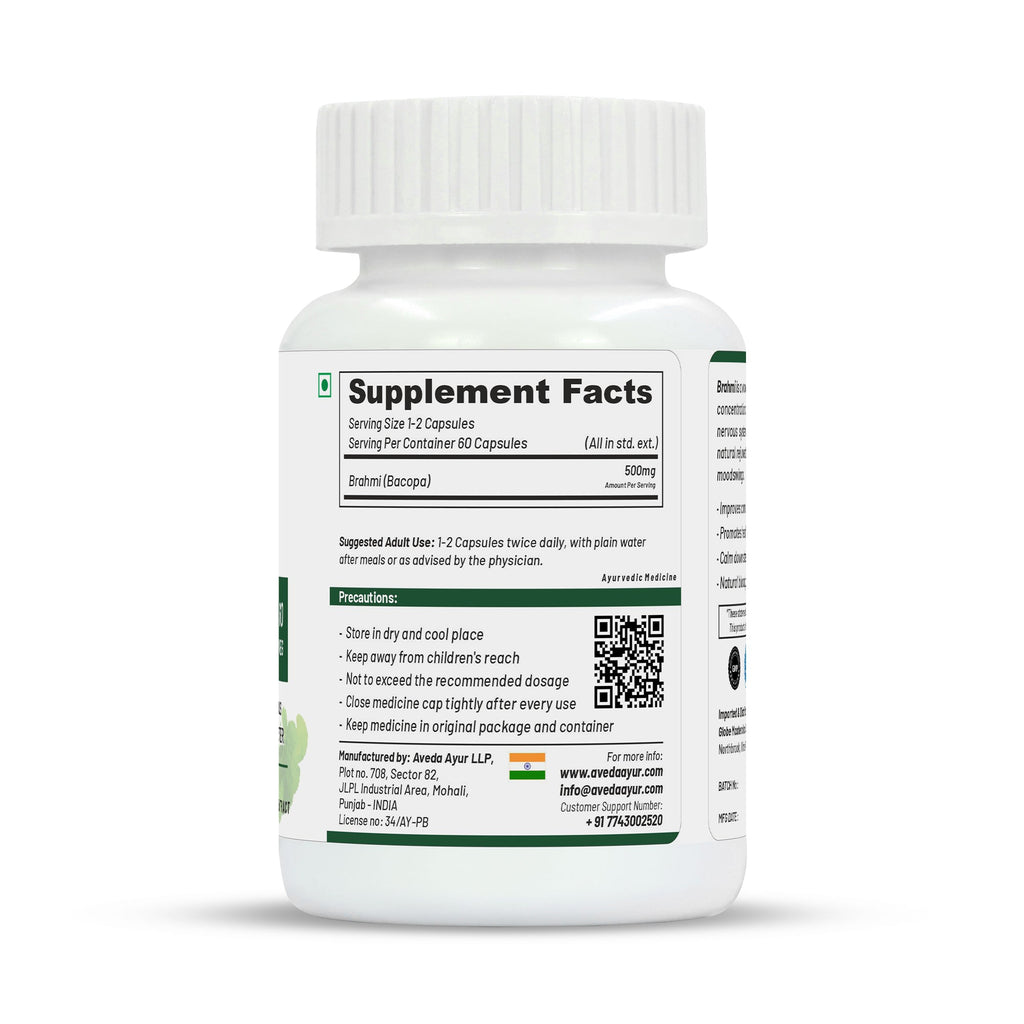 Life Aveda Premium Brahmi Capsules - Distacart