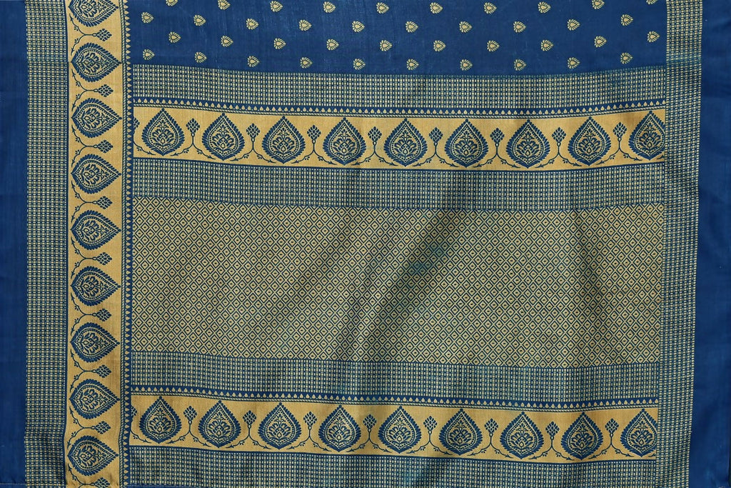 Vamika Blue Printed Art Silk Saree