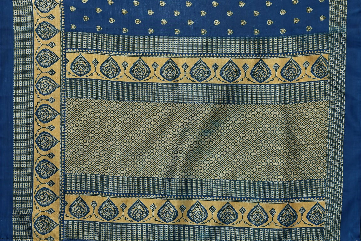 Vamika Blue Printed Art Silk Saree