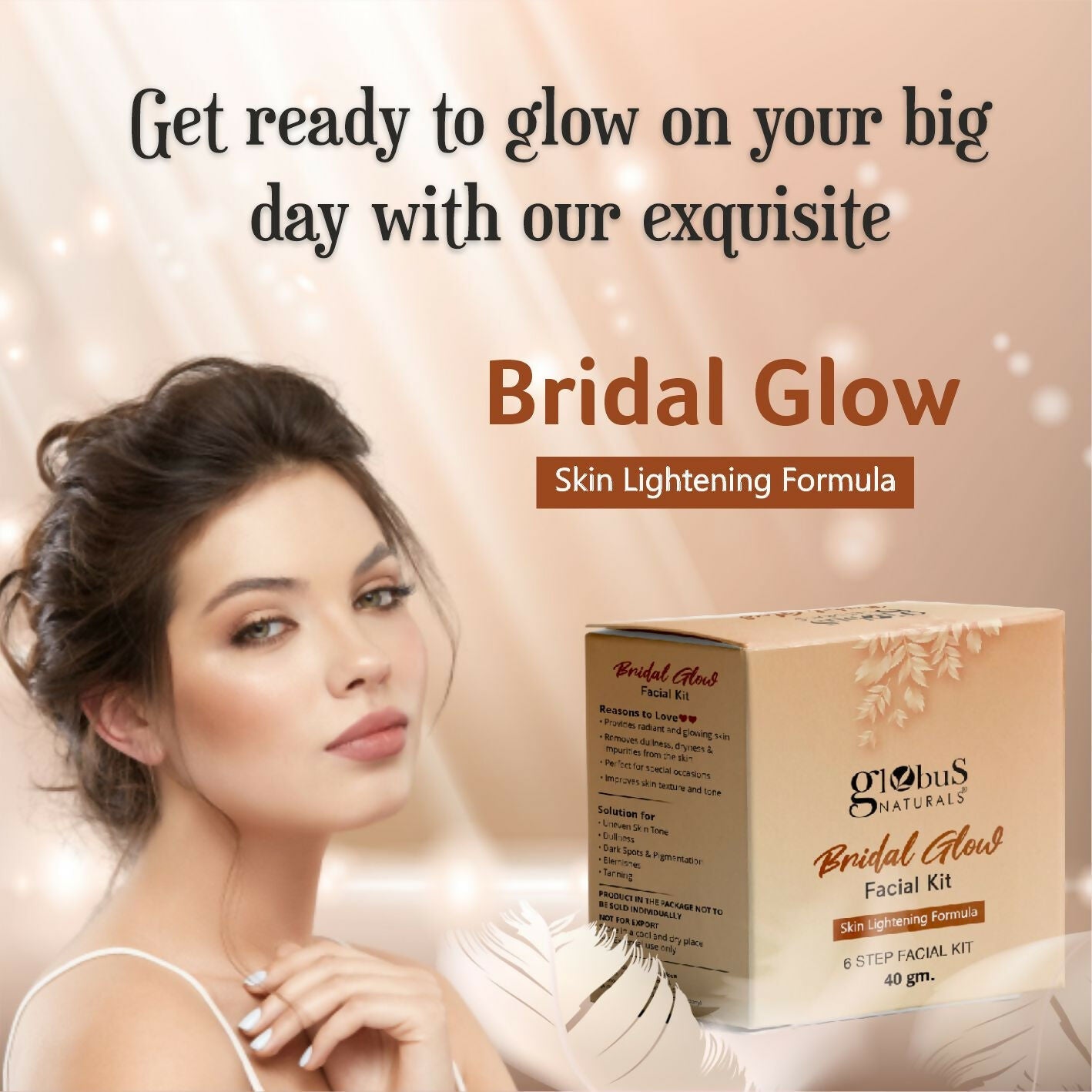 Globus Naturals Illuminating Bridal Glow 6 Step Facial Kit - Distacart