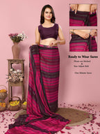 Attractive These Party Wear Ready To Wear Saree - Pink