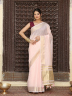 Shree Shyam Fashion Light Pink Cotton Saree - Distacart