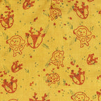 Mhyssa Puffed Sleeves A line Yellow and Red Printed Frock