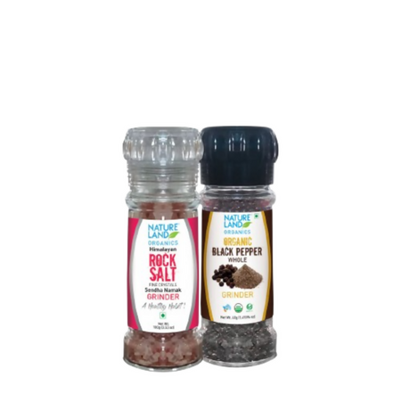 Nature Land Organics Himalayan Pink Rock Salt + Organic Black pepper