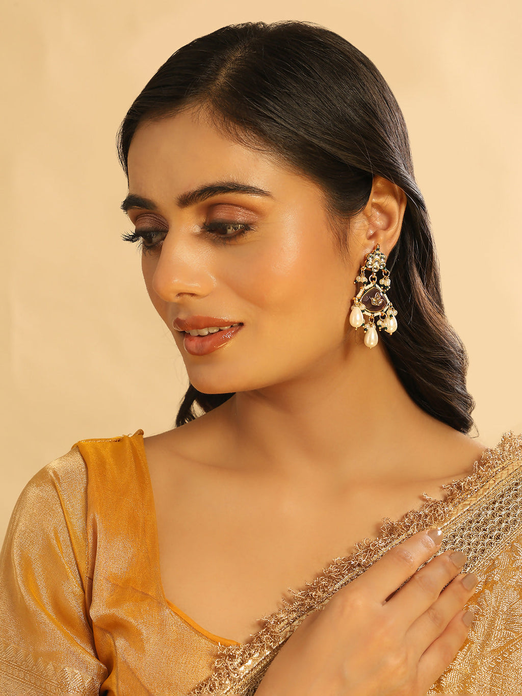 Nuyug 22K Gold Plated Ruby Grace Earrings - Distacart