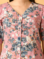 Myshka Women's Pink Printed Party Top