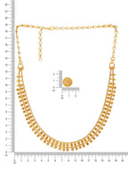 Ruby Raang Golden Necklace with Studs