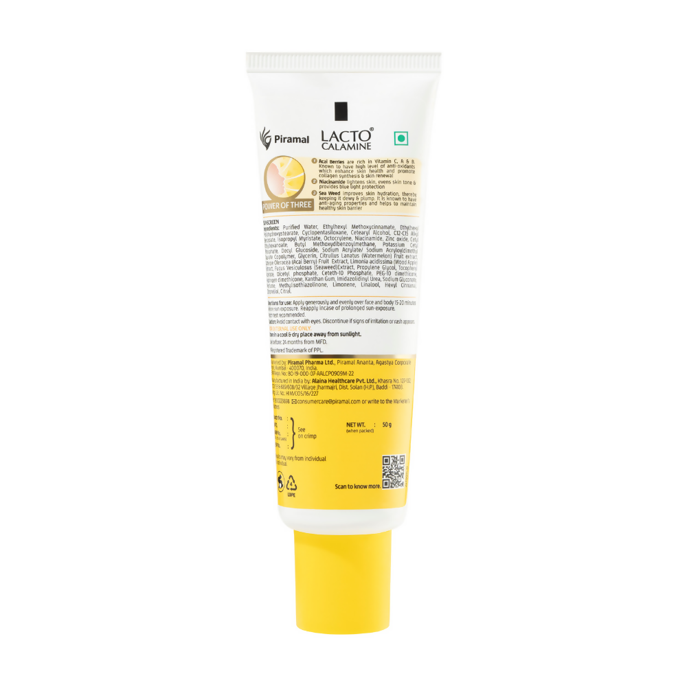 Lacto Calamine Dewy Sunscreen+Primer SPF 50 PFA +++ UVA & UVB Protection