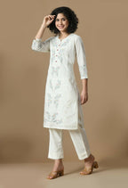 Joban Fashion White Cotton Kurta Set
