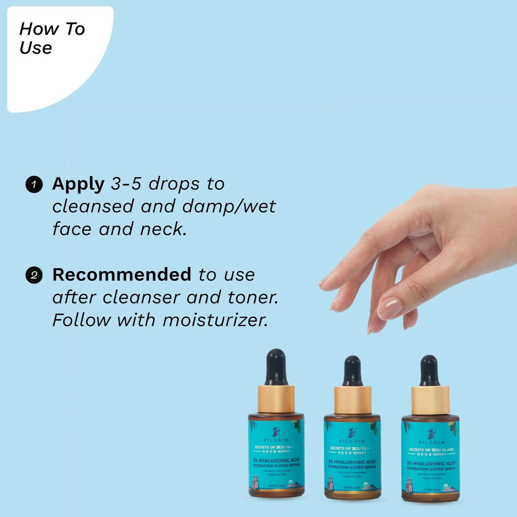 Pilgrim 2% Hyaluronic Acid Hydration Super Serum With Kiwi & Watermelon Extracts For Hydrated Skin - Korean Skin Care - Distacart