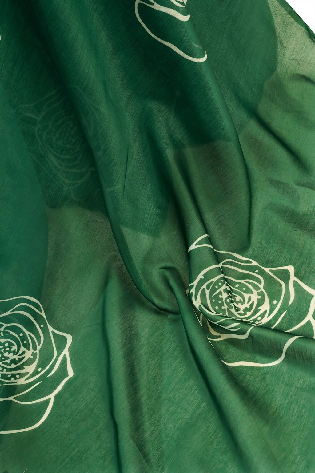 Vastranavya Green Digital Printed Linen Ready To Wear Designer Saree with Unstitched Blouse - Distacart