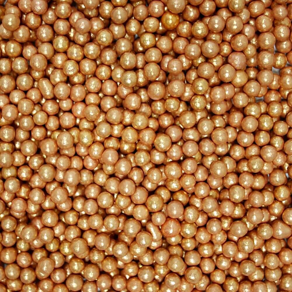 confect rose gold disco balls sprinkles 4 mm 120 gms