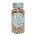 confect rose gold disco balls sprinkles 5 mm 120 gms