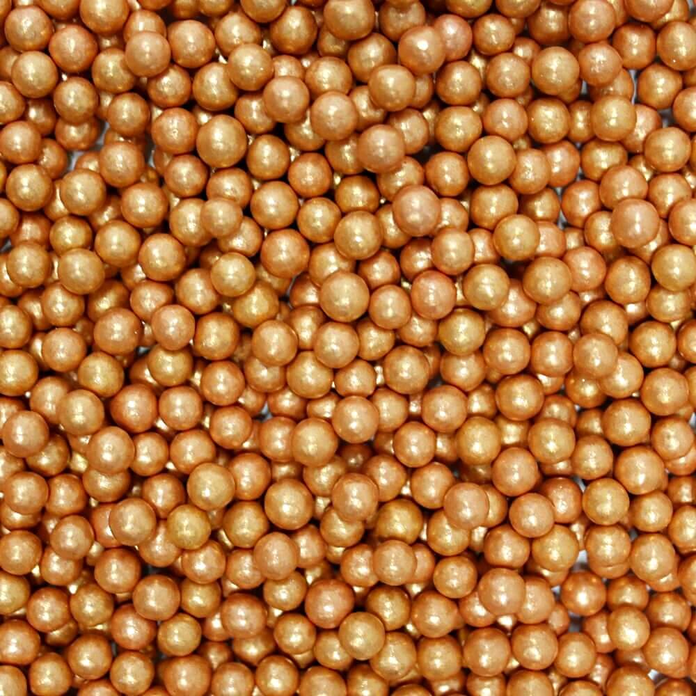 confect rose gold disco balls sprinkles 5 mm 120 gms