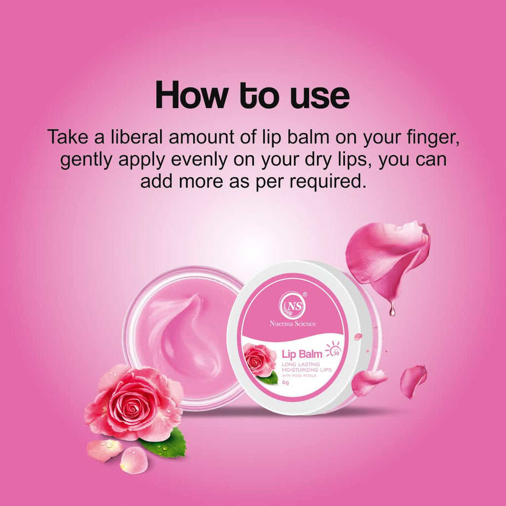 Nuerma Science Rose Petals Lip Balm | Long Lasting Moisturizing Lips - Distacart