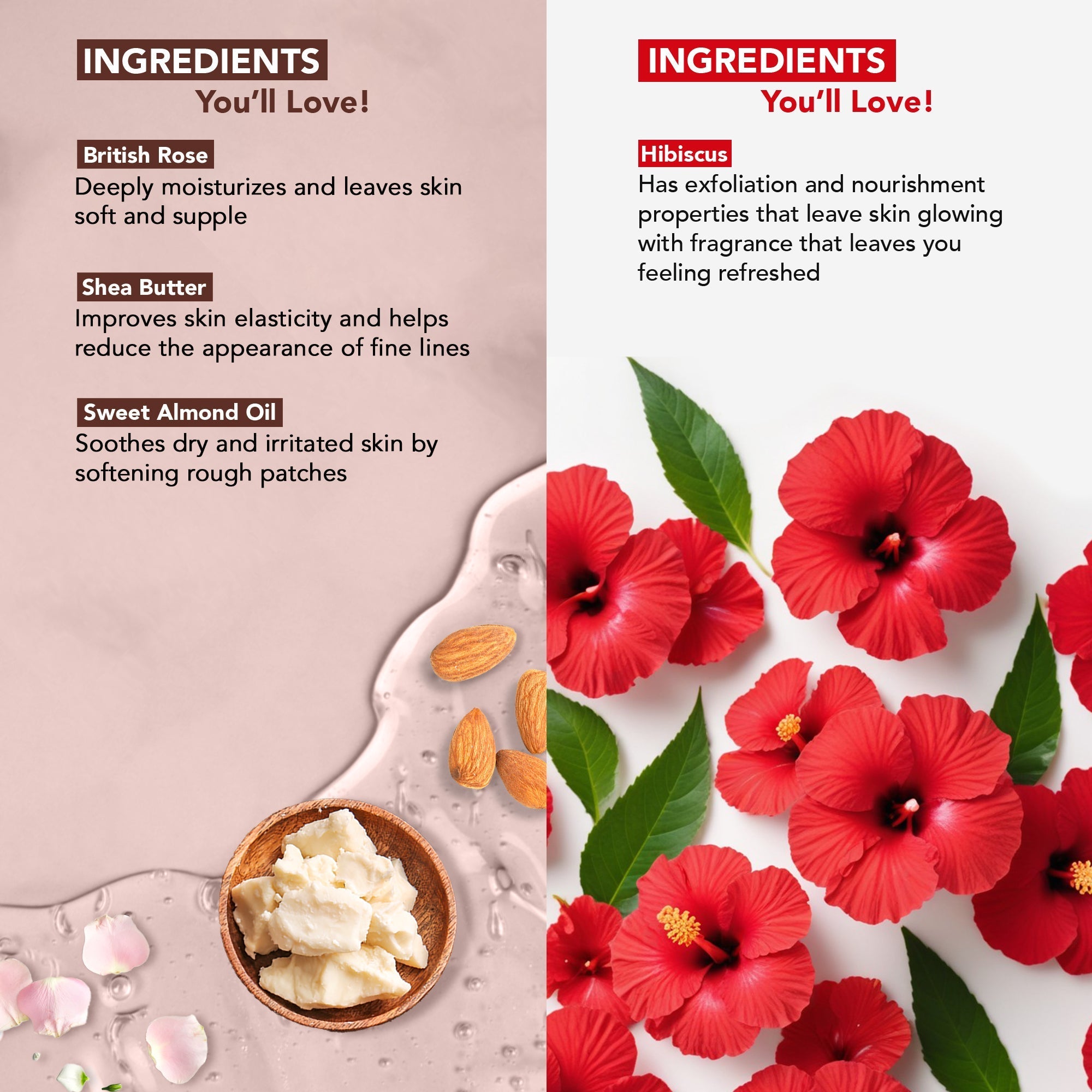 Botanic Hearth British Rose & Almond Body Wash